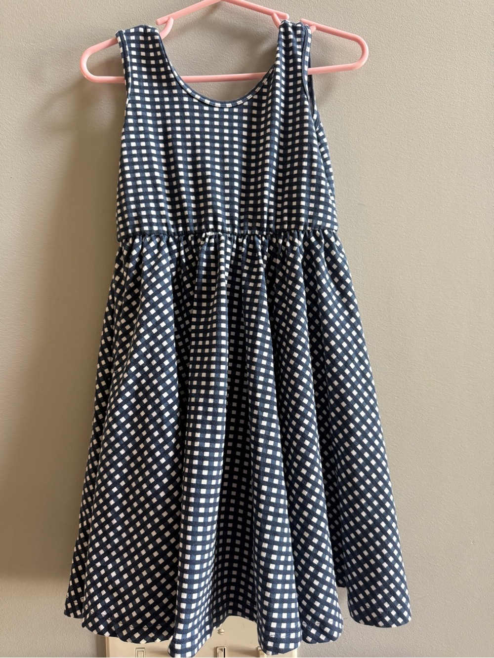 Alice + Ames Ballet Dress- Navy and White Gingham Sleeveless Kids Dress